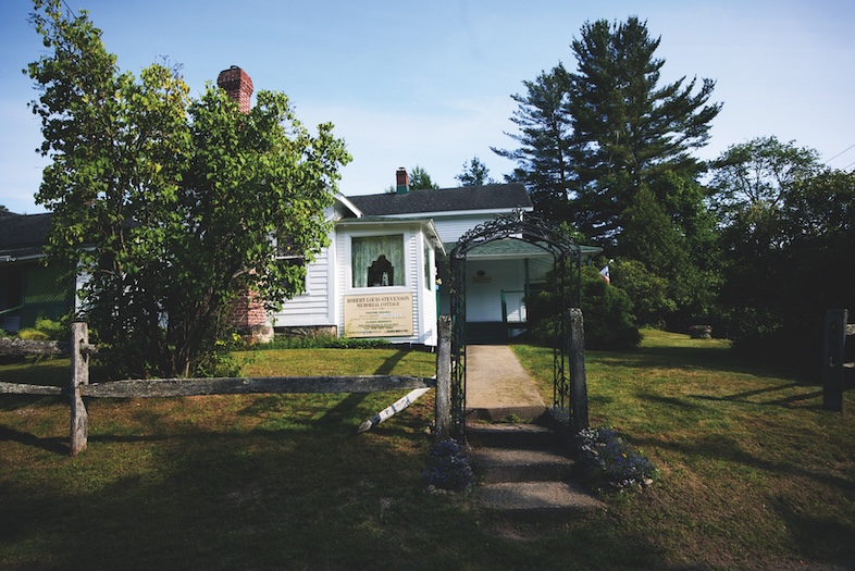 Exterior view of the Robert Louis Stevenson Cottage, in Saranac Lake